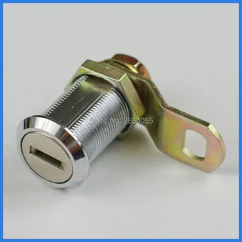 5 pcs 30mm chrome plated flat key cam lock display window door lock with same keys