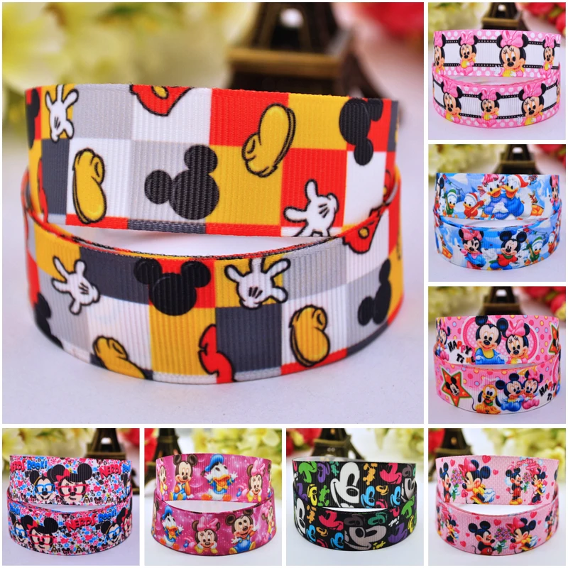7/8'' (22mm) Ruban Mickey Minnie Cartoon Character printed Grosgrain Ribbon party decoration satin ribbons OEM 10 Yards
7/8'' (22mm) Ruban Mickey Minnie Cartoon Character printed Grosgrain Ribbon party decoration satin ribbons OEM 10 Yards