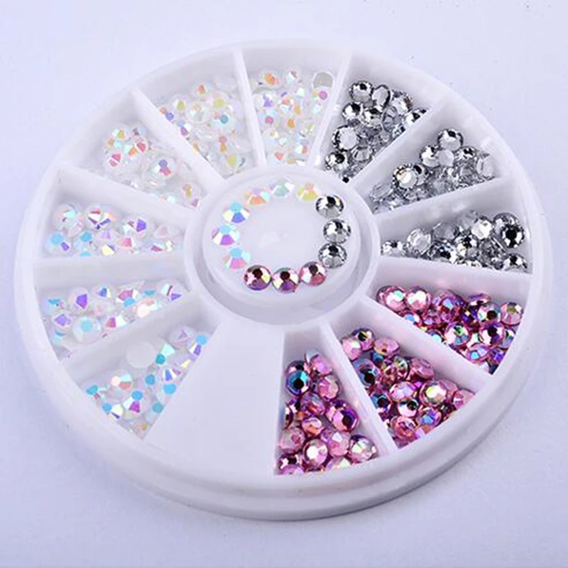 4 Color Round AB Rhinestone Crystal Glitter Bead Pearl Wheel Nail Art 3D Tips Polish Jewelry Decoration Phone DIY Manicure Tools
4 Color Round AB Rhinestone Crystal Glitter Bead Pearl Wheel Nail Art 3D Tips Polish Jewelry Decoration Phone DIY Manicure Tools