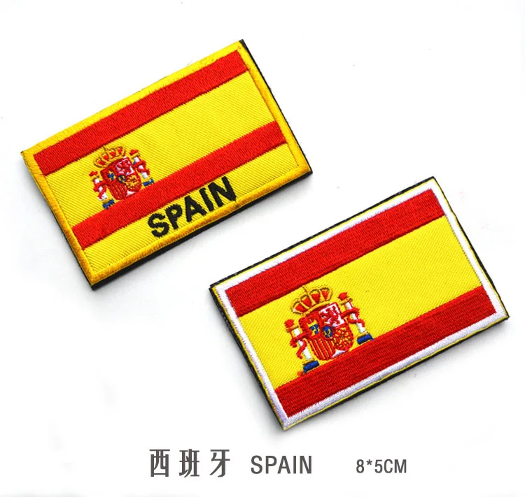 Image Velcro chapter 3D embroidery cloth armband Spain spain flag sticker countries flags ordered