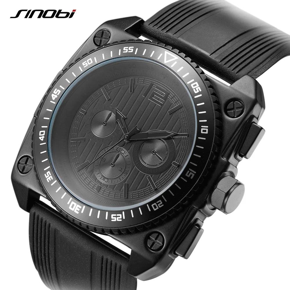 SINOBI Special Men Square Watches Military Design with Soft Silicone Strap Waterproof Quartz Watch Young Sport watches Dropship
SINOBI Special Men Square Watches Military Design with Soft Silicone Strap Waterproof Quartz Watch Young Sport watches Dropship