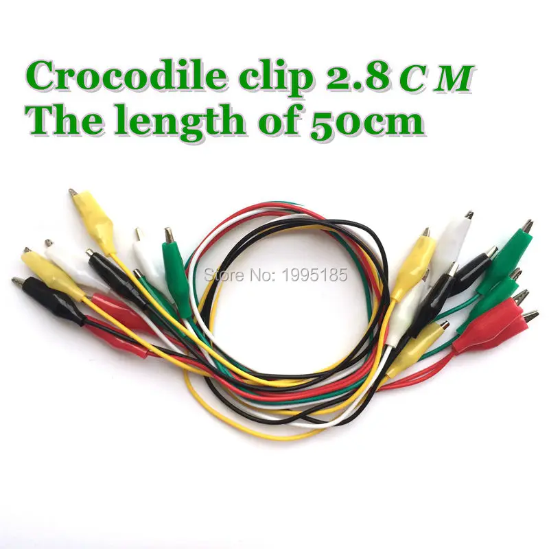 10pcs 2.8cm Alligator Clips Electrical DIY Test Leads Alligator Double-ended Crocodile Clips Roach Clip 50cm Test Jumper Wire
10pcs 2.8cm Alligator Clips Electrical DIY Test Leads Alligator Double-ended Crocodile Clips Roach Clip 50cm Test Jumper Wire