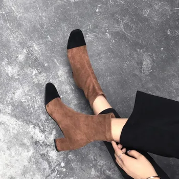 GPOKHDS 2020 women ankle boots soft Kid Suede square toe winter short plush mixed colors high heels female ankle boots size 40
GPOKHDS 2020 women ankle boots soft Kid Suede square toe winter short plush mixed colors high heels female ankle boots size 40