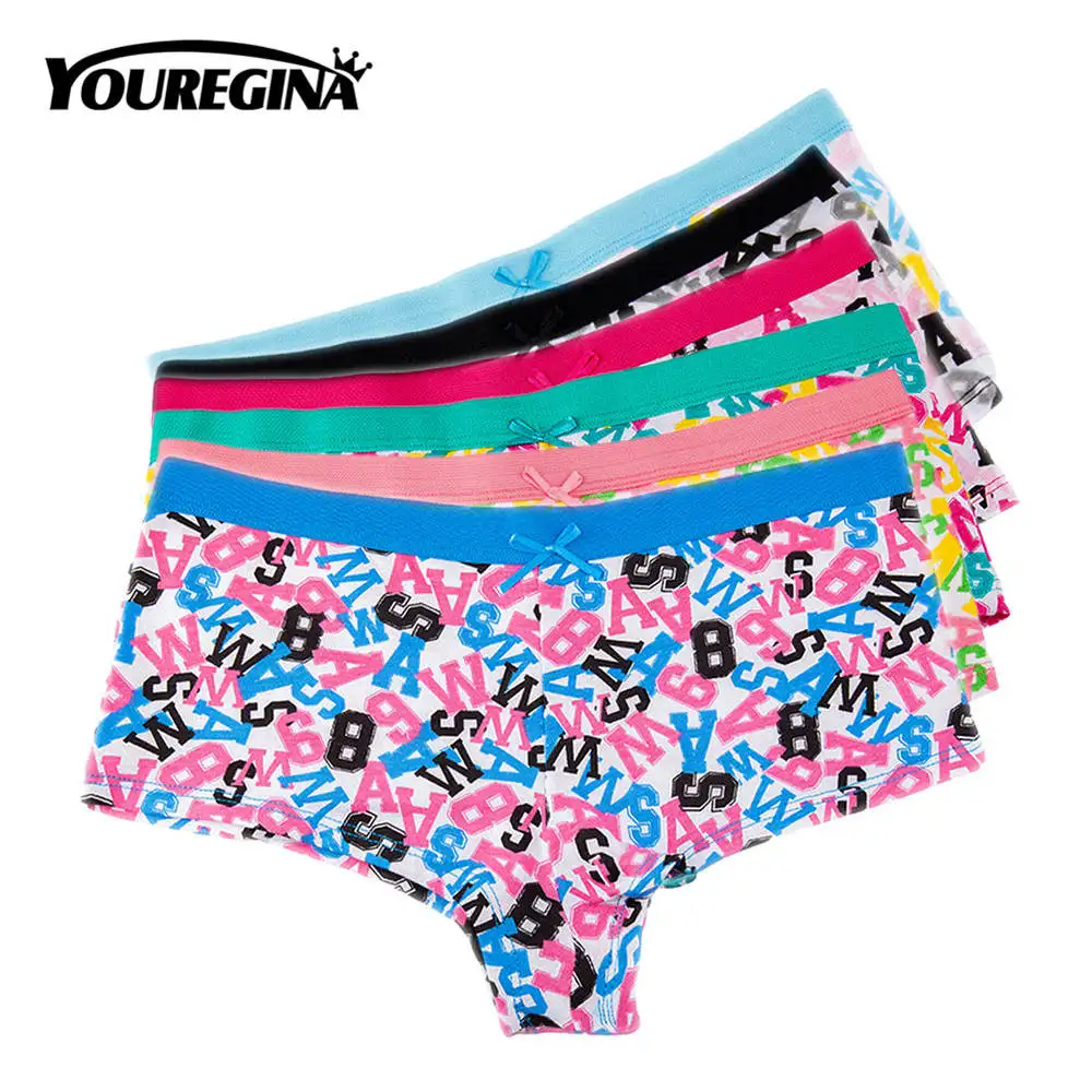 YOUREGINA Women Sexy Boxers Woman Underwear Cotton Letter Print Panty Ladies Panties Lingerie Boyshorts Knickers 6pcs/lot M L XL
YOUREGINA Women Sexy Boxers Woman Underwear Cotton Letter Print Panty Ladies Panties Lingerie Boyshorts Knickers 6pcs/lot M L XL
