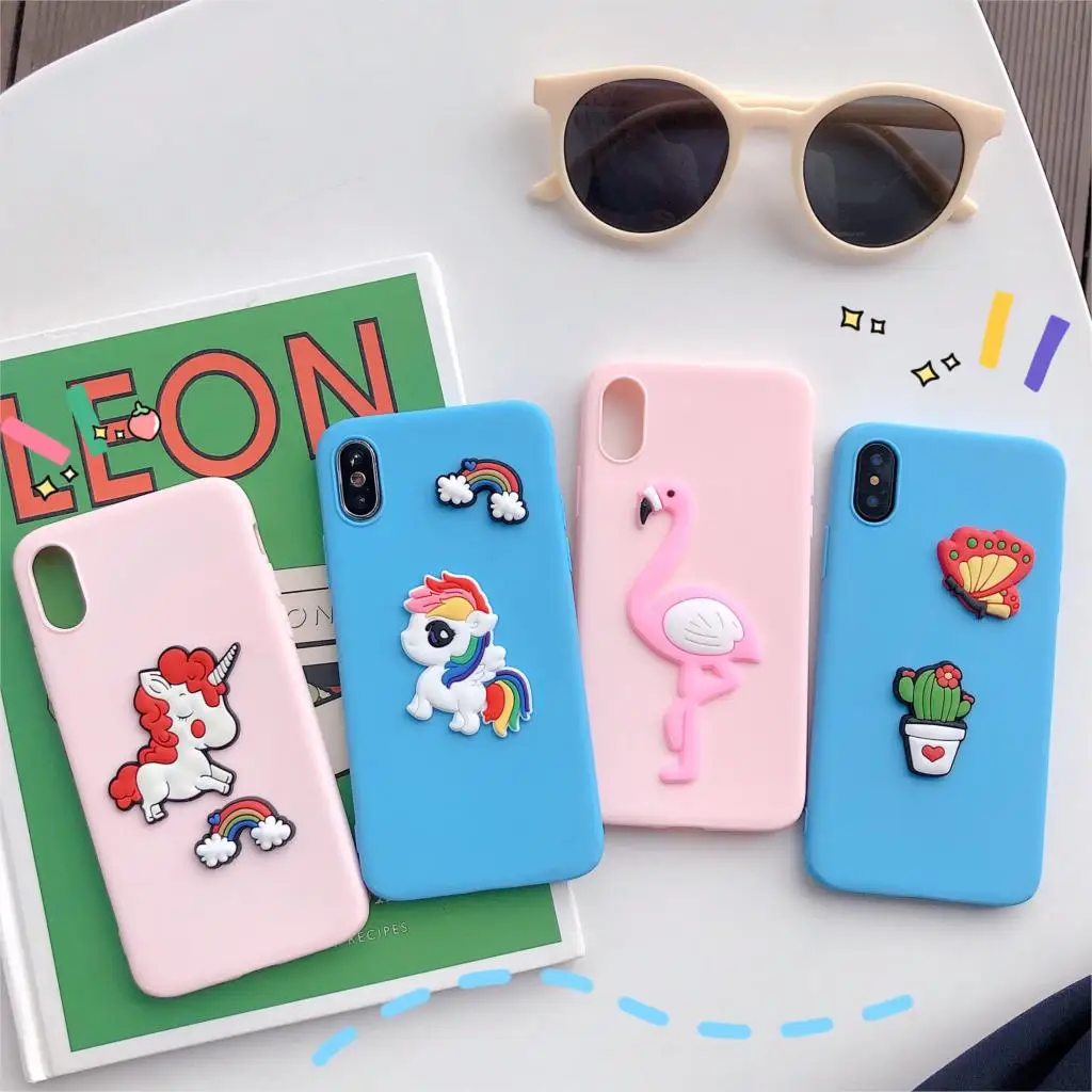 Candy Color Case for Xiaomi Redmi Note 7 6 5 Pro PRO A2 LTIE Mi 9 8 Pocophone F1 Macaron Unicorn Flamingo Covers |