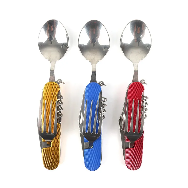 2019 New Multi Function Portable Folding Spoon Fork Knife Opener Tableware Stainless Steel for Outdoor Camping Picnic Hiking
2019 New Multi Function Portable Folding Spoon Fork Knife Opener Tableware Stainless Steel for Outdoor Camping Picnic Hiking