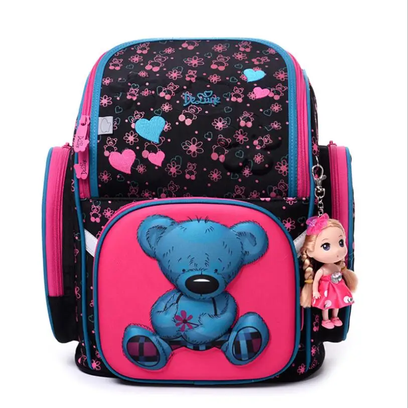 2017 Delune School Bag for Girls 3D Bear Pattern Owl Print Cartoon Backpack Children Orthopedic Floral Book Bags Schoold Bag New
2017 Delune School Bag for Girls 3D Bear Pattern Owl Print Cartoon Backpack Children Orthopedic Floral Book Bags Schoold Bag New