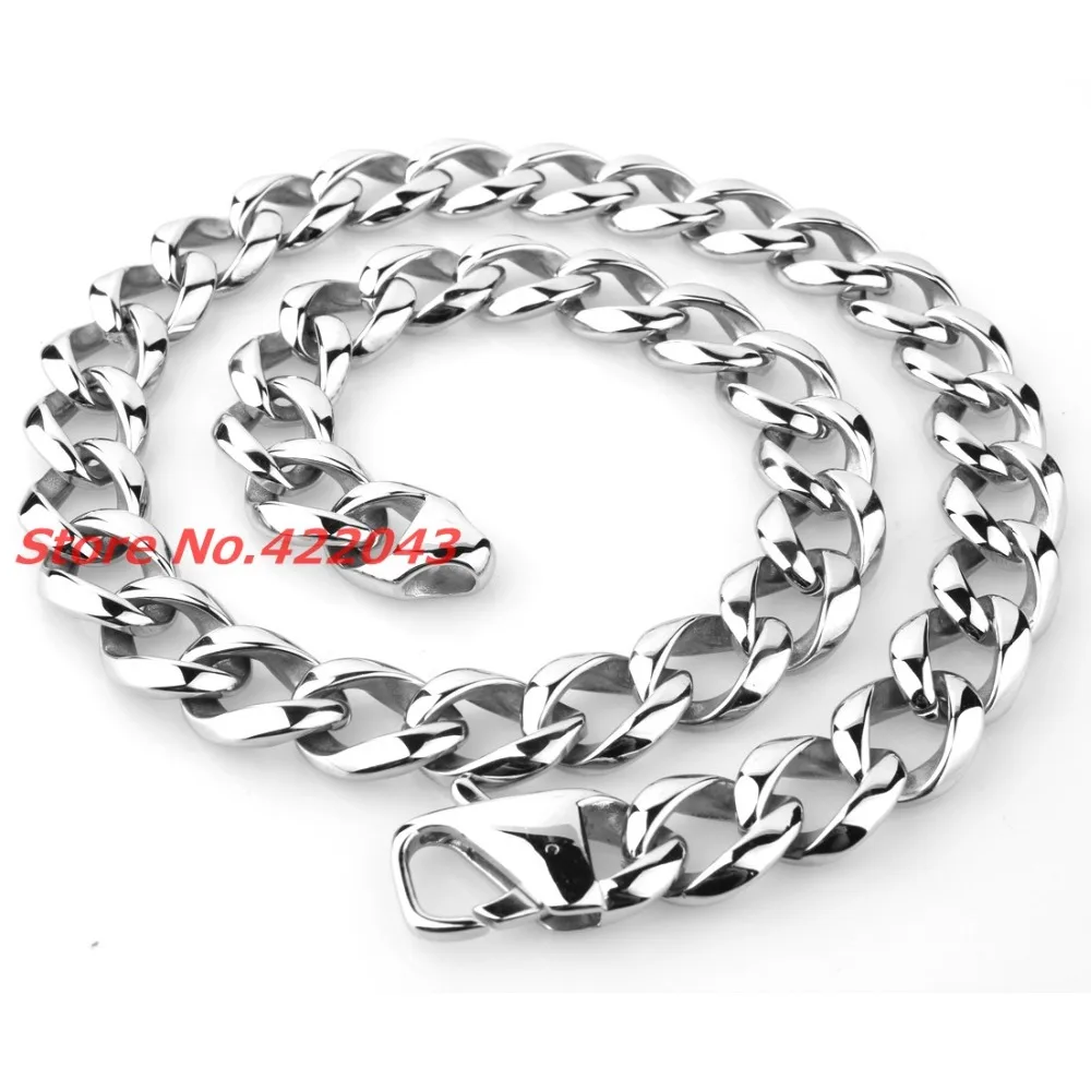 New Arrival 24"*15mm 316L Stainless Steel Silver Polishing Casting Curb Cuban Chain Men's Necklace Bracelet High Quality Jewelry
New Arrival 24"*15mm 316L Stainless Steel Silver Polishing Casting Curb Cuban Chain Men's Necklace Bracelet High Quality Jewelry