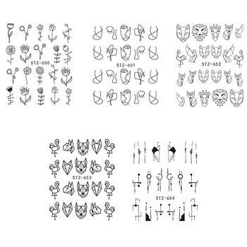 1 Sheet Nail Jewelry Water Sticker Tatoos DIY Black Animal 3D Nail Art Women Flower Cartoon Girls Abstract Sketch Decoration
1 Sheet Nail Jewelry Water Sticker Tatoos DIY Black Animal 3D Nail Art Women Flower Cartoon Girls Abstract Sketch Decoration