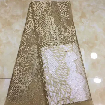French Glittery African Lace Fabric High Quality Golden Lace Nigerian Lace Fabric 2019 High Quality Lace With Sequins
French Glittery African Lace Fabric High Quality Golden Lace Nigerian Lace Fabric 2019 High Quality Lace With Sequins