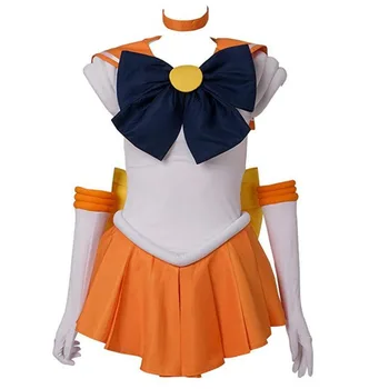 Hot Japanese anime Womens 7Pcs Best Sailor Venus Aino Minako party dress Cosplay Costume custom
Hot Japanese anime Womens 7Pcs Best Sailor Venus Aino Minako party dress Cosplay Costume custom