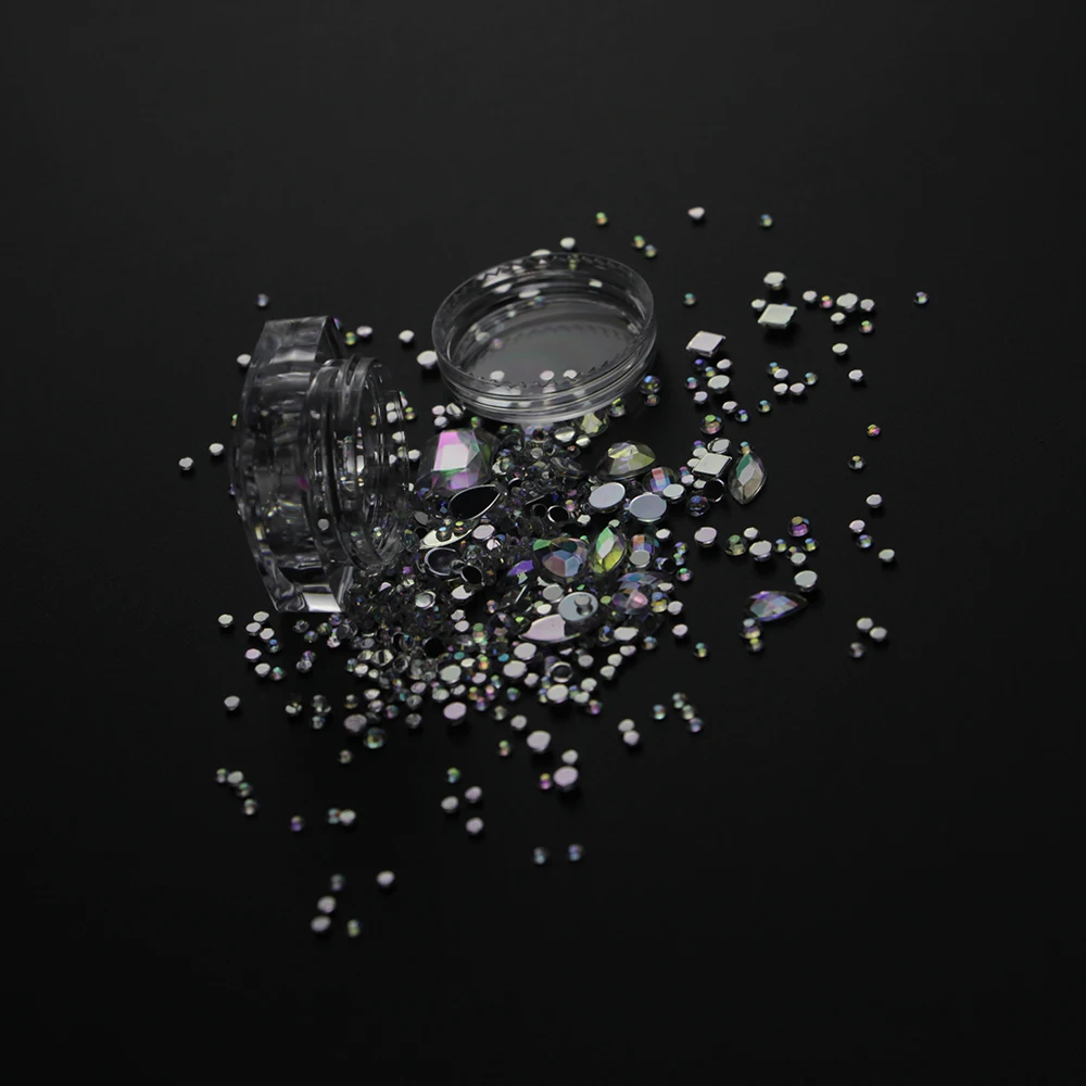 Crystal Shiny 3D Nail Art Rhinestones AB Colorful Acrylic Mix Non-Hotfix Flatback Rhinestones Nail Art Stones For Strass Decora
Crystal Shiny 3D Nail Art Rhinestones AB Colorful Acrylic Mix Non-Hotfix Flatback Rhinestones Nail Art Stones For Strass Decora