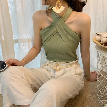 Fashion Women Summer Sexy One Sleeveless Vest Cross-strap Short Tops Crop Tank Vest G343
Fashion Women Summer Sexy One Sleeveless Vest Cross-strap Short Tops Crop Tank Vest G343