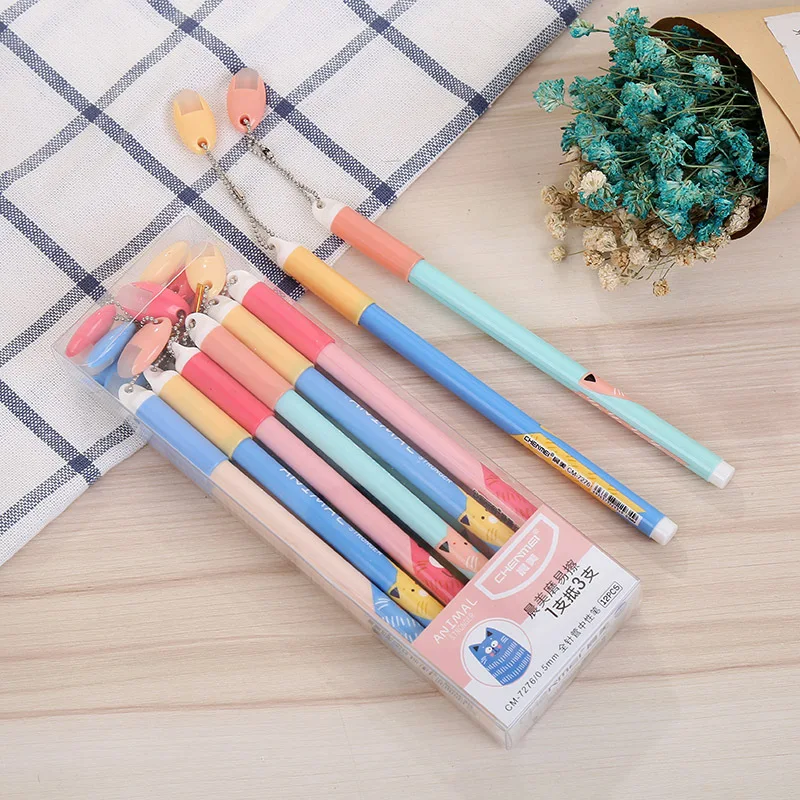 3 pcs / lot pens erasable Cat gel pen Kawaii boligrafo Pendant lapices caneta papelaria canetas material escolar school supplies
3 pcs / lot pens erasable Cat gel pen Kawaii boligrafo Pendant lapices caneta papelaria canetas material escolar school supplies