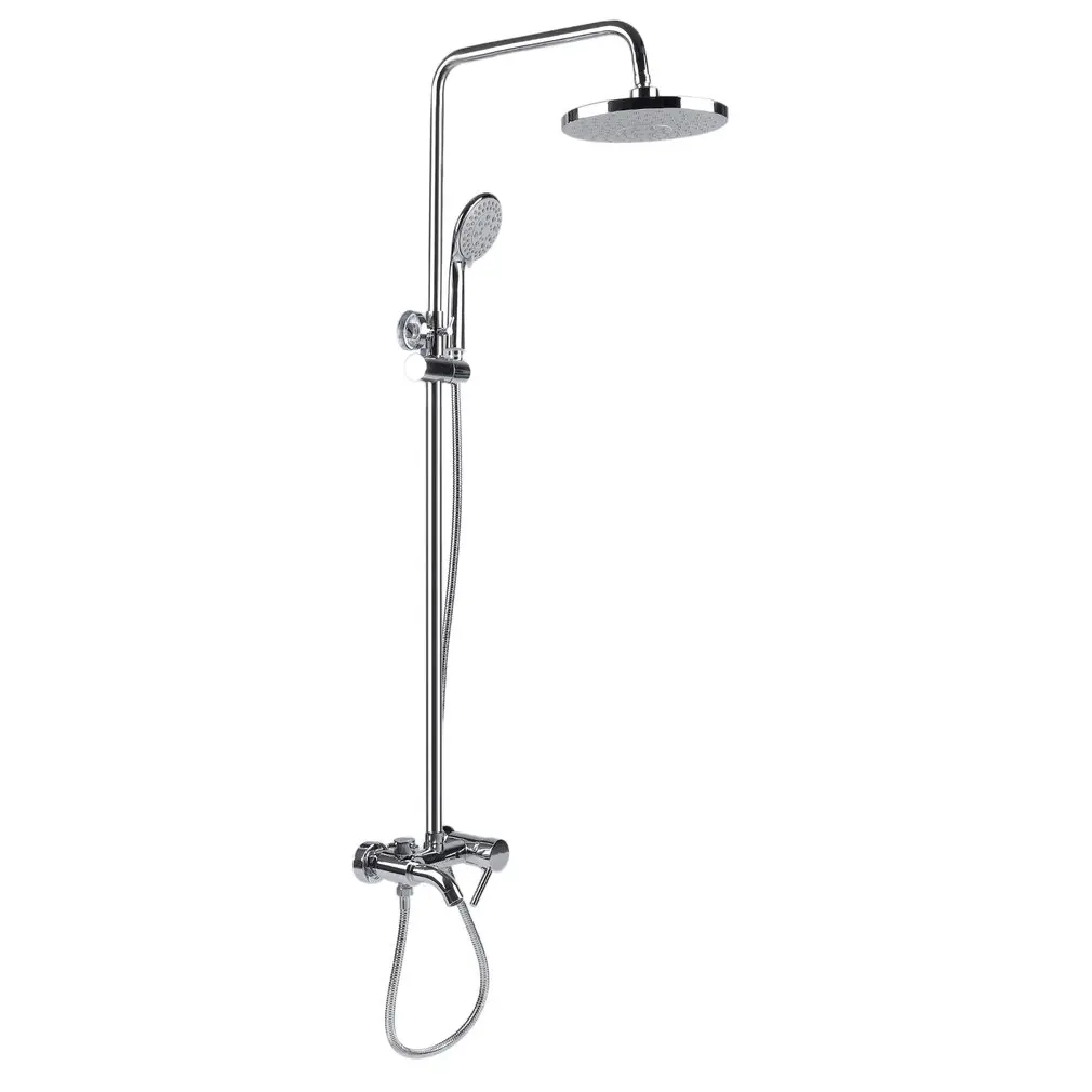 

Bathroom Rainfall Shower Faucet Set Wall Mounted Dual Head Bathtub Shower Set Bath Mixer Tap With Hand Sprayer