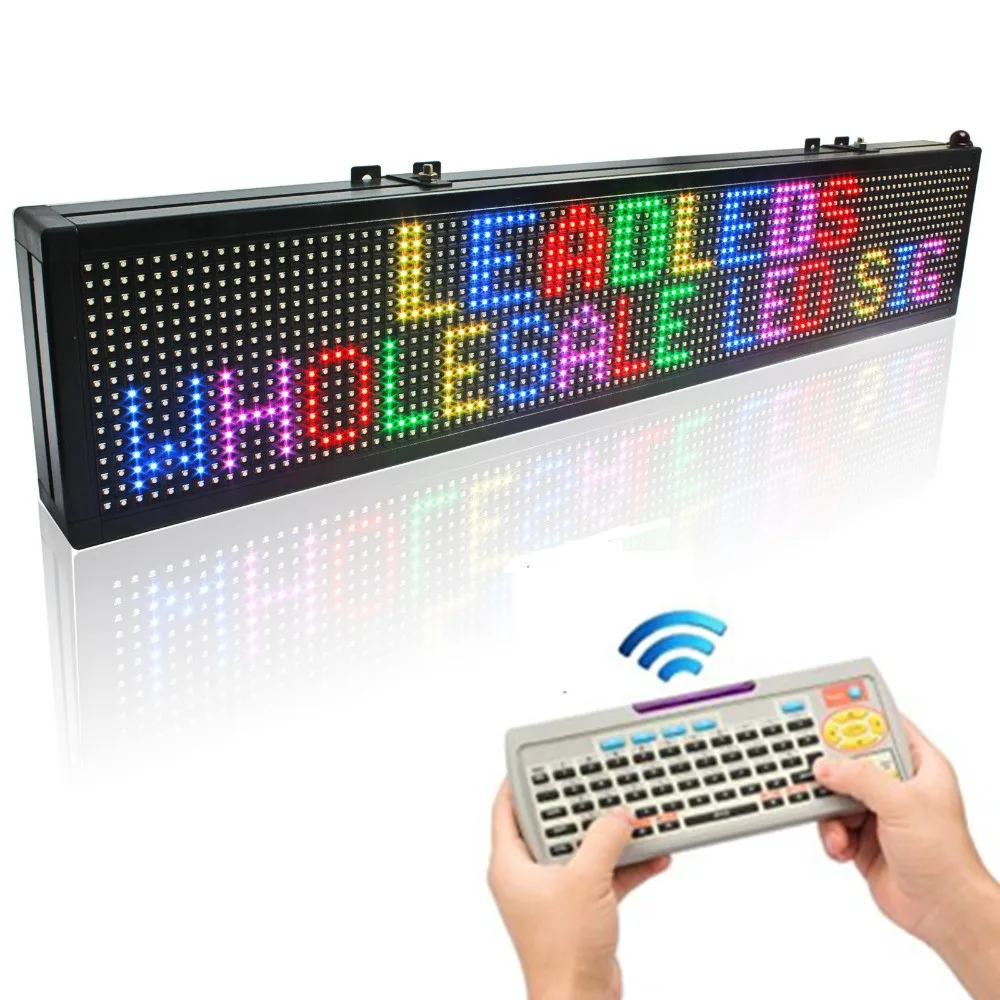 40 x 6-in 16*128pixel Remote Keyboard Full-Color RGB LED Sign Rolling information P7.62 indoor led display screen
40 x 6-in 16*128pixel Remote Keyboard Full-Color RGB LED Sign Rolling information P7.62 indoor led display screen