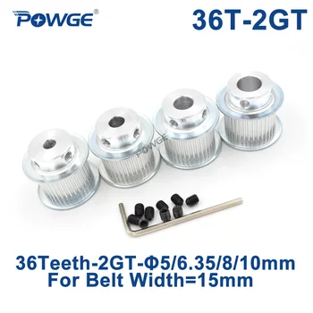 POWGE 36 Teeth 2GT Timing Pulley Bore 5/6.35/8/10mm for width 15mm GT2 Synchronous Belt Small Backlash 2GT pulley 36Teeth 36T
POWGE 36 Teeth 2GT Timing Pulley Bore 5/6.35/8/10mm for width 15mm GT2 Synchronous Belt Small Backlash 2GT pulley 36Teeth 36T