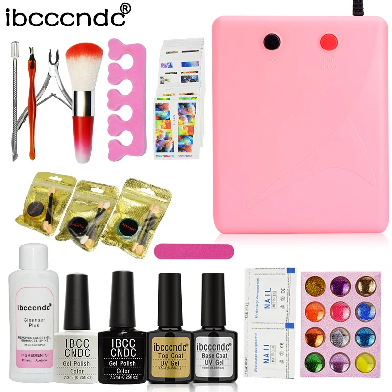 Nail Art Set Manicure Tools 36W UV Lamp 2 Colors Gel Nail Polish Base Top Coat Kit with Remover Mirror Powder 12 Colors Glitters
Nail Art Set Manicure Tools 36W UV Lamp 2 Colors Gel Nail Polish Base Top Coat Kit with Remover Mirror Powder 12 Colors Glitters