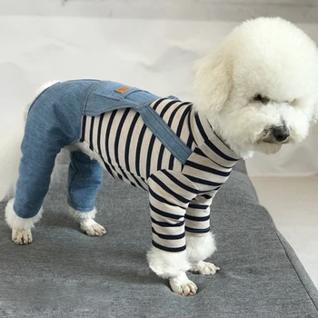 Pet Dog Jumpsuit Thin Fake Two-Piece Suits Bib Jeans+Knit Top Puppy Clothes Long Sleeve Pajamas For Small Dogs Chihuahua
Pet Dog Jumpsuit Thin Fake Two-Piece Suits Bib Jeans+Knit Top Puppy Clothes Long Sleeve Pajamas For Small Dogs Chihuahua