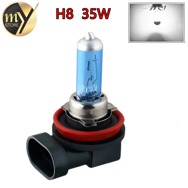 

H8 35W Halogen Bulbs super white Headlights fog lamps light running Car Light Source parking 6000K 12V High Power