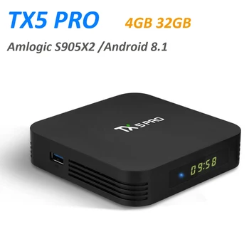 20pcs TX5 PRO 4GB 32GB Dual Wifi Bluetooth Android 8.1 TV Box Amlogic S905X2 Quad Core 4K Smart TV Box pk TX5 Max
20pcs TX5 PRO 4GB 32GB Dual Wifi Bluetooth Android 8.1 TV Box Amlogic S905X2 Quad Core 4K Smart TV Box pk TX5 Max
