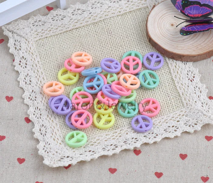 100pcs 17mm Mixed Candy Color Acrylic peace symbol Flat Round spacer Beads Charms Jewelry Craft YKL0099-17mm
100pcs 17mm Mixed Candy Color Acrylic peace symbol Flat Round spacer Beads Charms Jewelry Craft YKL0099-17mm