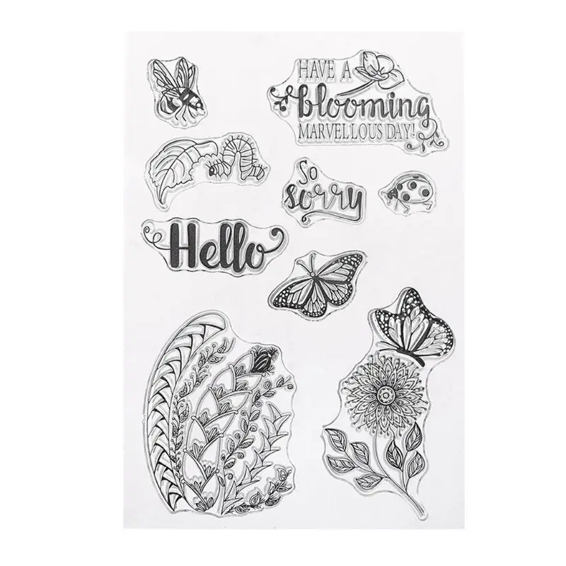 Flower Blooming Silicone Clear Stamp Transparent Seals DIY Scrapbooking Notebook Album Craft Invitation Card Decor
Flower Blooming Silicone Clear Stamp Transparent Seals DIY Scrapbooking Notebook Album Craft Invitation Card Decor