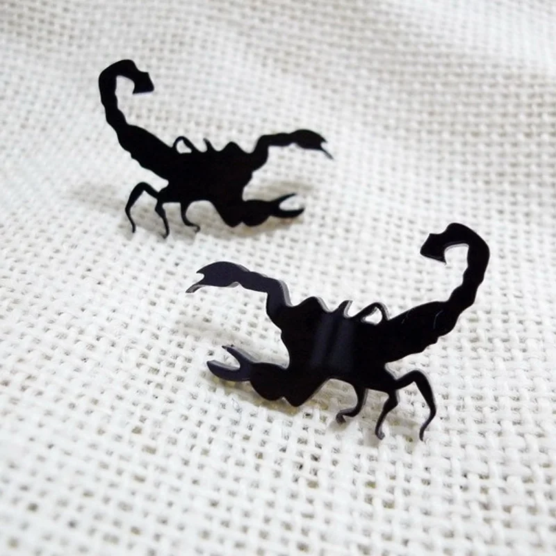 Creatve Laser -Cut Acrylic Black Scorpion Earrings Studs Jazz Girl Stage Party Brincos Adorable Animal Earrings
Creatve Laser -Cut Acrylic Black Scorpion Earrings Studs Jazz Girl Stage Party Brincos Adorable Animal Earrings