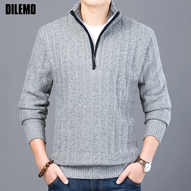 2019 Thick New Fashion Brand Sweater Men Half Zip Pullover Slim Fit Jumpers Knitwear Autumn Korean Style Casual Clothing Male
2019 Thick New Fashion Brand Sweater Men Half Zip Pullover Slim Fit Jumpers Knitwear Autumn Korean Style Casual Clothing Male