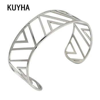 Fashion Hollow Cuff Bangle Open Bracelet Geometric Wide Bracelets For Women/Men Statement Silver Color Thin Jewelry Pulseras
Fashion Hollow Cuff Bangle Open Bracelet Geometric Wide Bracelets For Women/Men Statement Silver Color Thin Jewelry Pulseras