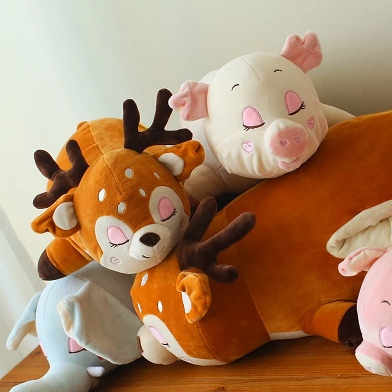 Dorimytrader hot elk plush doll pillow cute cartoon deer toys sleeping cushion baby girl birthday gift 37inch 95cm DY50547 (3)