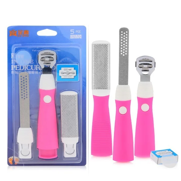 5 in 1 manicure pedicure Tools Nail tools Foot Care Set Mixed implements, Foot File, Corn Planer, Knife Pedicure, Corn Cutter
5 in 1 manicure pedicure Tools Nail tools Foot Care Set Mixed implements, Foot File, Corn Planer, Knife Pedicure, Corn Cutter