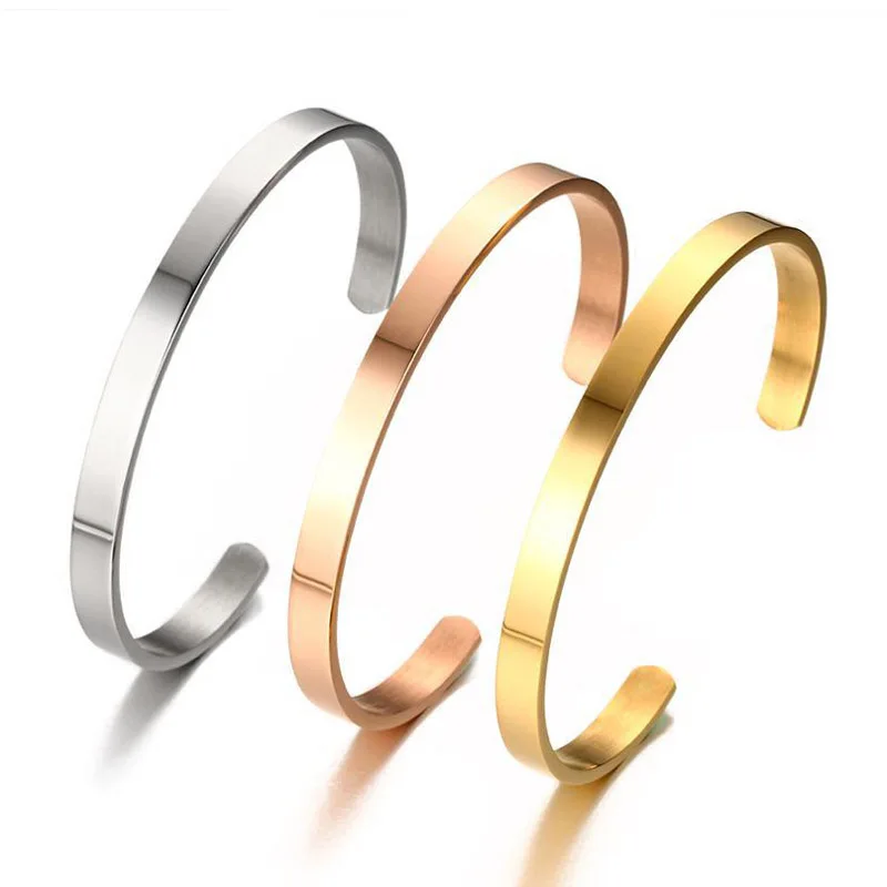 Simple Cuff Bangles Bracelets for Women 6MM High Polished Stainless Steel pulseira Dia 2.56" JB212
Simple Cuff Bangles Bracelets for Women 6MM High Polished Stainless Steel pulseira Dia 2.56" JB212