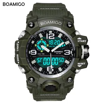 BOAMIGO Brand Men Sport Watches LED Digital Watches Military Green Wristwatches Waterproof Swim Quartz Watch relogio masculino
BOAMIGO Brand Men Sport Watches LED Digital Watches Military Green Wristwatches Waterproof Swim Quartz Watch relogio masculino