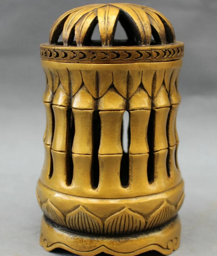 song voge gem S3751 Chinese Bronze Buddhism Folk Bamboo Leaf Statue Home Pot Incense Burner Censer
song voge gem S3751 Chinese Bronze Buddhism Folk Bamboo Leaf Statue Home Pot Incense Burner Censer