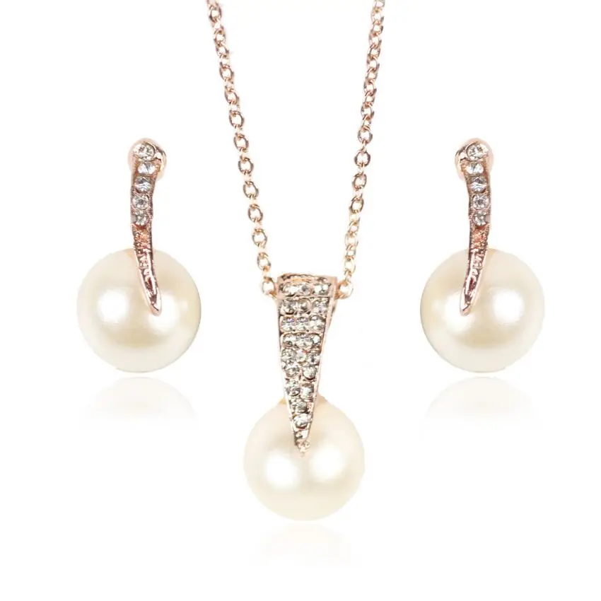 Simulated Pearl Jewelry Sets for Wedding Cute Flower Stud Earrings Crystal Wings Pendant Necklace Gold Color Chain Bride earring
Simulated Pearl Jewelry Sets for Wedding Cute Flower Stud Earrings Crystal Wings Pendant Necklace Gold Color Chain Bride earring