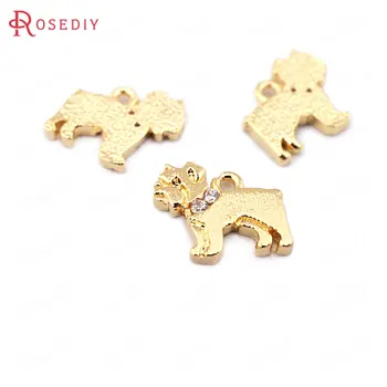 (33685)6PCS 9*7MM 24K Gold Color Brass with Zircon Dog Charms Pendants High Quality Diy Jewelry Findings Accessories wholesale
(33685)6PCS 9*7MM 24K Gold Color Brass with Zircon Dog Charms Pendants High Quality Diy Jewelry Findings Accessories wholesale