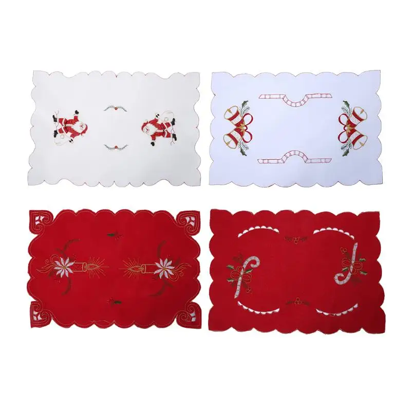 6pcs/set Christmas Placemat Embroidered Hollow-out Table Mat Dining PadsChristmas Dinner Mat Christmas Decorations For Home
6pcs/set Christmas Placemat Embroidered Hollow-out Table Mat Dining PadsChristmas Dinner Mat Christmas Decorations For Home
