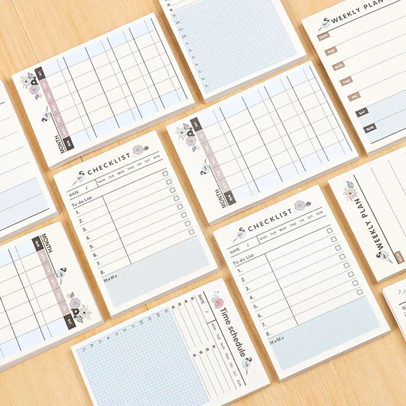 Cute Kawaii Flower Day Weekly Month Plan Memo Pad Sticky Note Paper Korean Stationery Planner Notebook School Office Notepad
Cute Kawaii Flower Day Weekly Month Plan Memo Pad Sticky Note Paper Korean Stationery Planner Notebook School Office Notepad