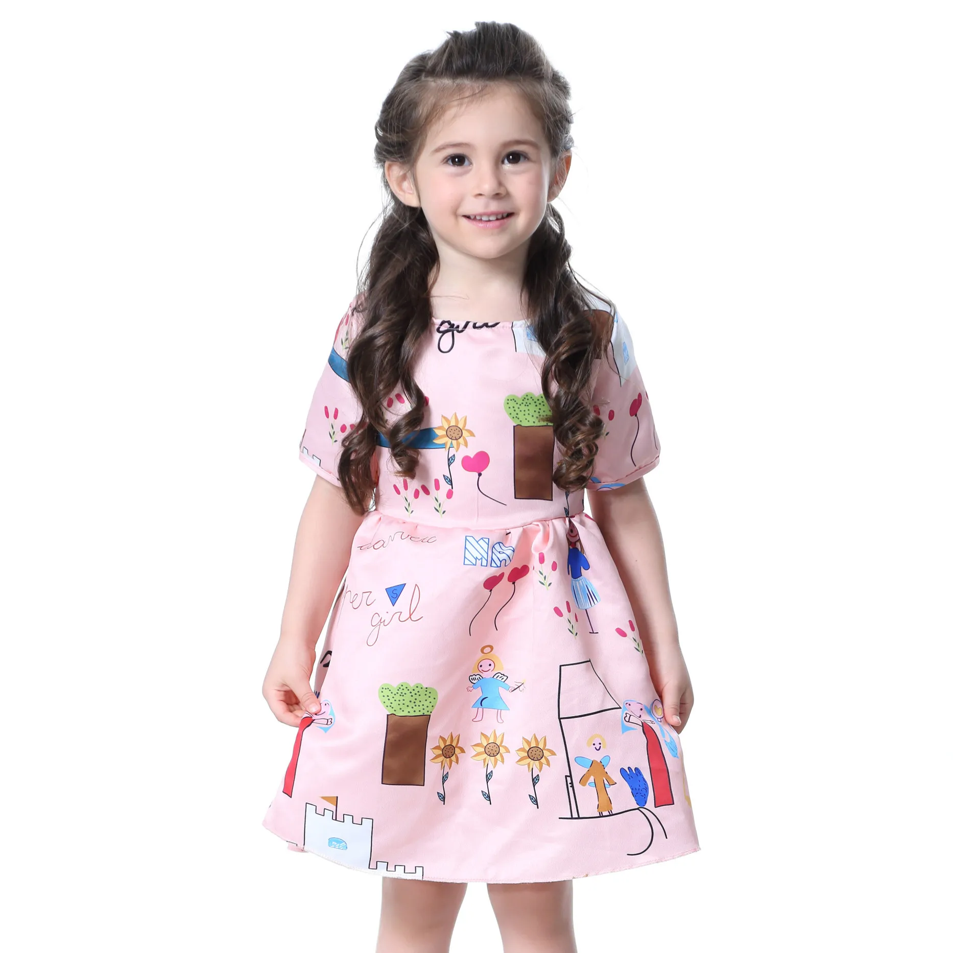 Digital Printing Princess Dress, Korean Princess Dress, Factory-direct Sale Baby Girl Christmas Dress Pink Cartoon Pattern Kid
Digital Printing Princess Dress, Korean Princess Dress, Factory-direct Sale Baby Girl Christmas Dress Pink Cartoon Pattern Kid