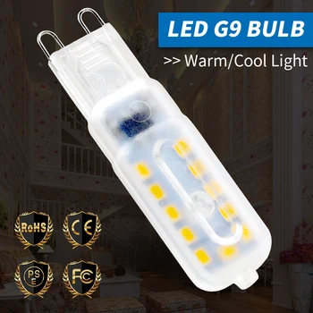 

Led G9 220V Lamp Corn Bulb 3W g9 Led Spotlight Bulb 5W Bombillas Led Chandelier Candle Light Replace Halogen Lamp SMD 2835 Ampul