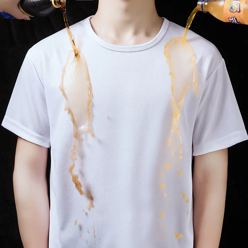 New Men Nano Technology Hydrophobic Waterproof Short Sleeve Creative T-shirt Breathable Anti-Fouling Loose Quick Dry T-shirt
New Men Nano Technology Hydrophobic Waterproof Short Sleeve Creative T-shirt Breathable Anti-Fouling Loose Quick Dry T-shirt