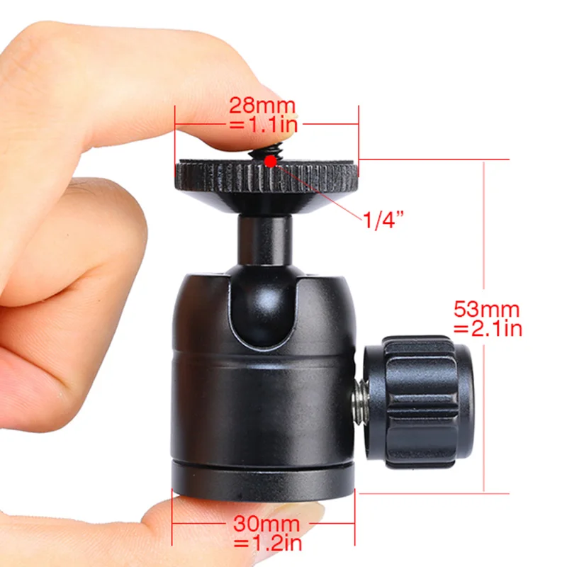 Plastic Metal Mini Tripod Ball Head with 1/4 Inch Screw Thread Base for Phone DSLR Camera JLRJ88
Plastic Metal Mini Tripod Ball Head with 1/4 Inch Screw Thread Base for Phone DSLR Camera JLRJ88