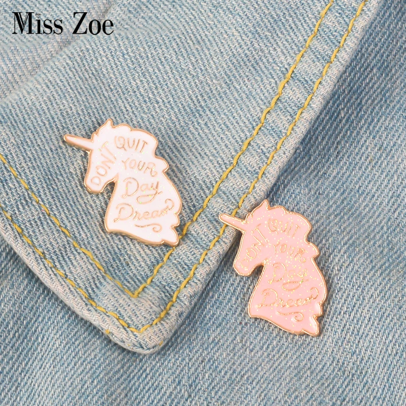 Pink White Fantasy Enamel pin DON'T QUIT YOUR Day Dream brooch Bag Clothes Lapel Pin Badge Cartoon Jewelry Gift for Kids Friends
Pink White Fantasy Enamel pin DON'T QUIT YOUR Day Dream brooch Bag Clothes Lapel Pin Badge Cartoon Jewelry Gift for Kids Friends