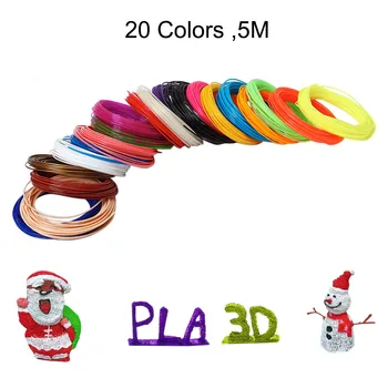 5M 20 Colors 3D Pen Filament PLA 1.75mm Plastic Rubber Printing Filaments for 3D Printer EM88
5M 20 Colors 3D Pen Filament PLA 1.75mm Plastic Rubber Printing Filaments for 3D Printer EM88