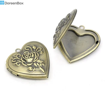 Doreen Box Lovely 5 Bronze Tone Heart Locket Photo Frame Settings 29x29mm (B14091) 
Doreen Box Lovely 5 Bronze Tone Heart Locket Photo Frame Settings 29x29mm (B14091)
