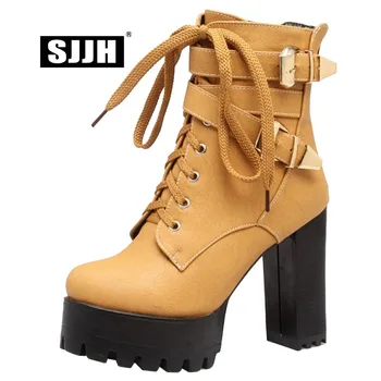 SJJH Women Ankle Boots with Round Toe Chunky Platform Zip Plush Martin Boots Cross-tied Fashion Casual Shoes Large Size Q527
SJJH Women Ankle Boots with Round Toe Chunky Platform Zip Plush Martin Boots Cross-tied Fashion Casual Shoes Large Size Q527
