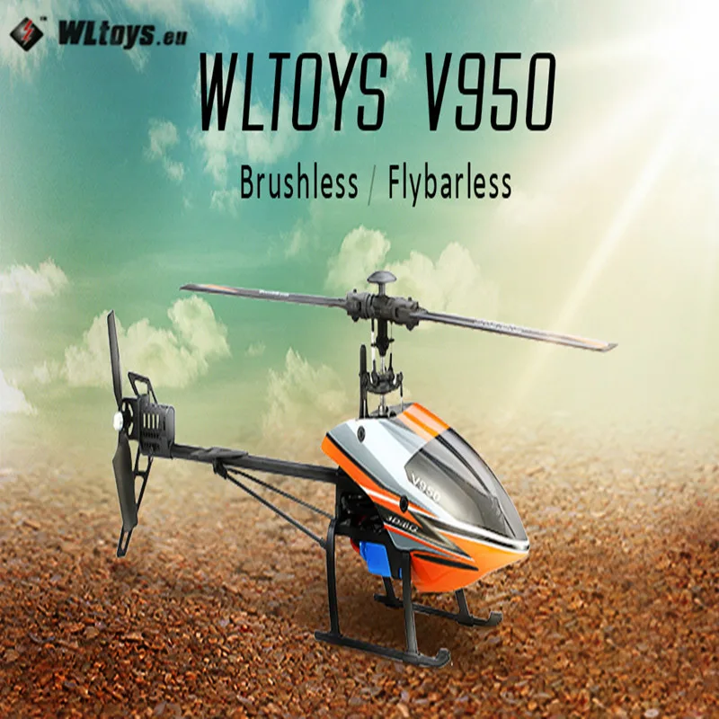 Фото WLtoys V950 RC вертолеты 2 4G 6CH 3D6G система бесщеточный двигатель Квадрокоптер готов к