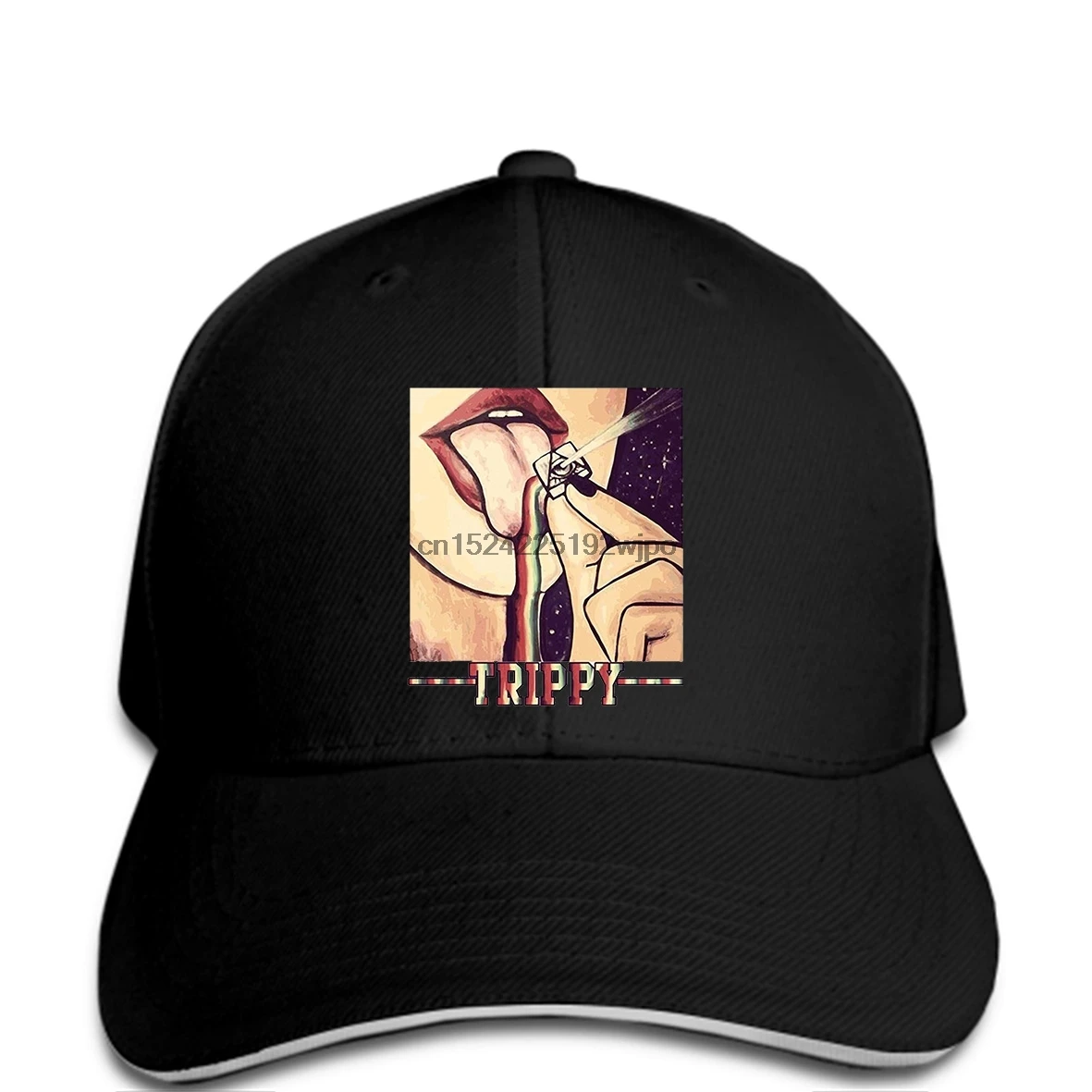 funny Baseball caps LSD Trippy Illuminati Mens cap Men's cap White Promotion