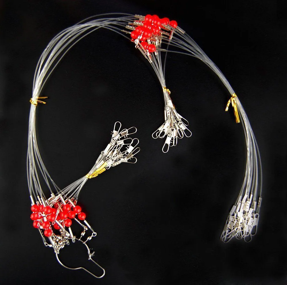 Hyaena 12pcs 35cm 55cm Nylon Monofilament Fishing Wire Leaders 2 Arms Trace Spinning Leader Rigs Wire Line With Snap Swivel
Hyaena 12pcs 35cm 55cm Nylon Monofilament Fishing Wire Leaders 2 Arms Trace Spinning Leader Rigs Wire Line With Snap Swivel